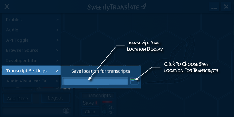Sweetly interface