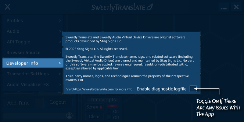 Sweetly interface